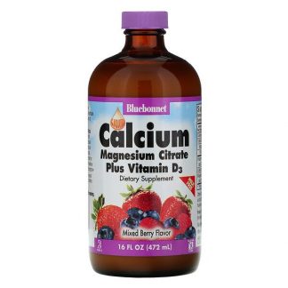 Bluebonnet Nutrition, Liquid Calcium Magnesium Citrate Plus Vitamin D3, Natural Mixed Berry Flavor, 16 fl oz (472 ml)