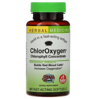 Herbs Etc., ChlorOxygen, Chlorophyll Concentrate, 60 Fast-Acting Softgels