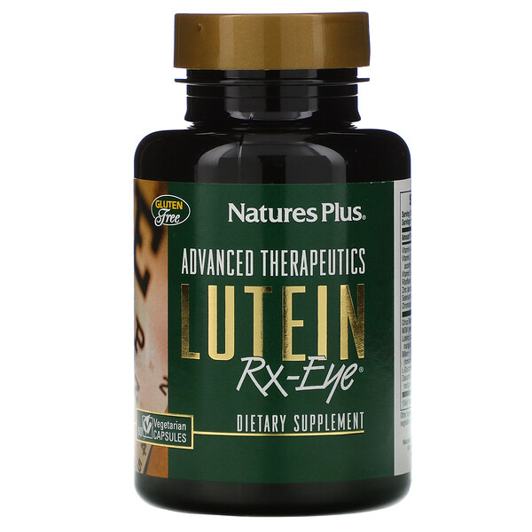 NaturesPlus, Advanced Therapeutics, Lutein RX-Eye, 60 Vegetarian Capsules 1 NaturesPlus, Advanced Therapeutics, Lutein RX-Eye, 60 Vegetarian Capsules