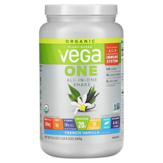 Vega, One All-In-One Shake, French Vanilla, 1 lb 8.30 oz (689 g)