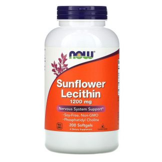 NOW Foods, Sunflower Lecithin, 1,200 mg, 200 Softgels
