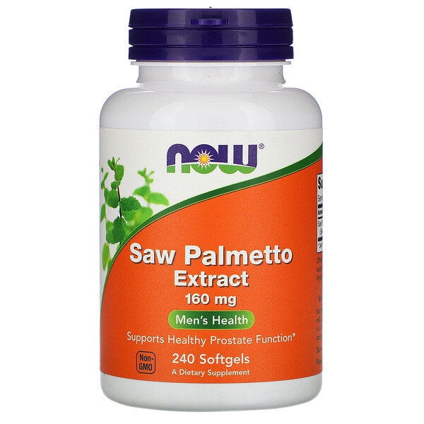NOW Foods, Saw Palmetto Extract, 160 mg, 240 Softgels 1 NOW Foods, Saw Palmetto Extract, 160 mg, 240 Softgels