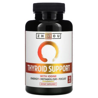 Zhou Nutrition, Thyroid Support with Iodine, 60 Veggie Capsules