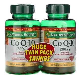 Nature's Bounty, Co Q-10, Twin Pack, 200 mg, 80 Rapid Release Softgels Each