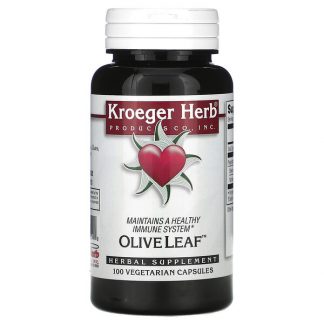 Kroeger Herb Co, Olive Leaf, 100 Vegetarian Capsules