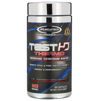 Muscletech, Performance Series, Test HD Thermo, Thermogenic Testosterone Booster, 90 Capsules