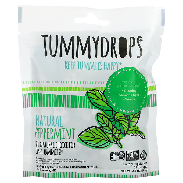 Tummydrops, Natural Peppermint, 33 Lozenges 1 Tummydrops, Natural Peppermint, 33 Lozenges