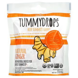 Tummydrops, Organic, Natural Ginger, 33 Lozenges, 3.7 oz (105 g)