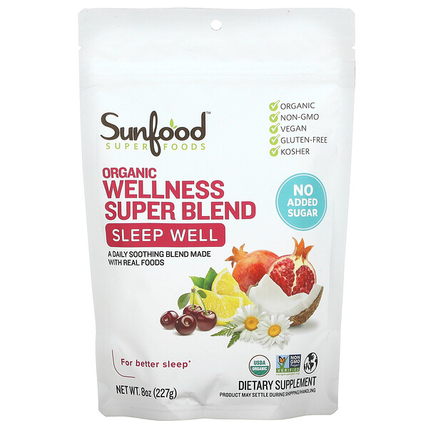 Sunfood, Organic Wellness Super Blend, Sleep Well, 8 oz (227 g) 1 Sunfood, Organic Wellness Super Blend, Sleep Well, 8 oz (227 g)
