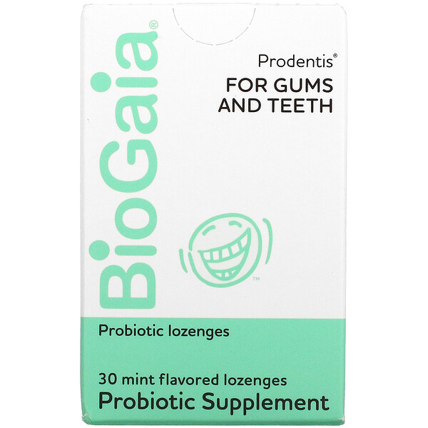 BioGaia, Prodentis For Gums And Teeth, Mint, 30 Lozenges 1 BioGaia, Prodentis For Gums And Teeth, Mint, 30 Lozenges