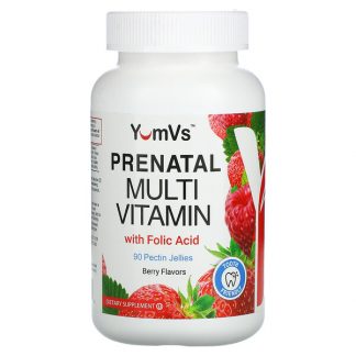 YumV's, PreNatal Multivitamin with Folic Acid, Berry, 90 Pectin Jellies