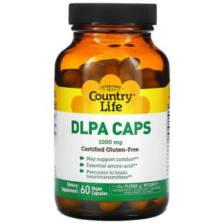 Country Life, DLPA Caps, 1,000 mg, 60 Vegan Capsules