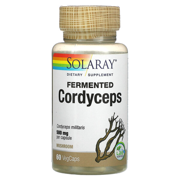 Solaray, Fermented Cordyceps, 500 mg, 60 VegCaps 1 Solaray, Fermented Cordyceps, 500 mg, 60 VegCaps