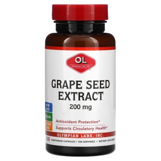 Olympian Labs, Grape Seed Extract, 200 mg, 100 Vegetarian Capsules