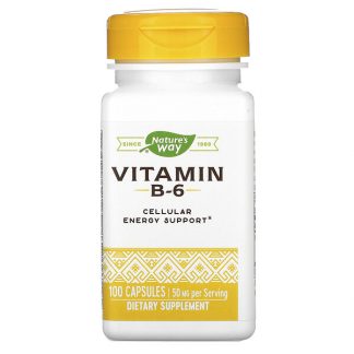 Nature's Way, Vitamin B-6, 50 mg, 100 Capsules