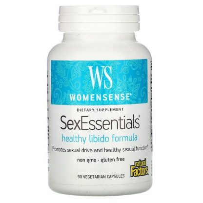 Natural Factors, WomenSense, SexEssentials, Healthy Libido Formula, 90 Vegetarian Capsules
