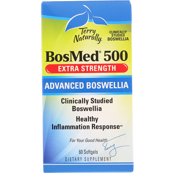 Terry Naturally, BosMed 500, Extra Strength, Advanced Boswellia, 500 mg, 60 Softgels 1 Terry Naturally, BosMed 500, Extra Strength, Advanced Boswellia, 500 mg, 60 Softgels