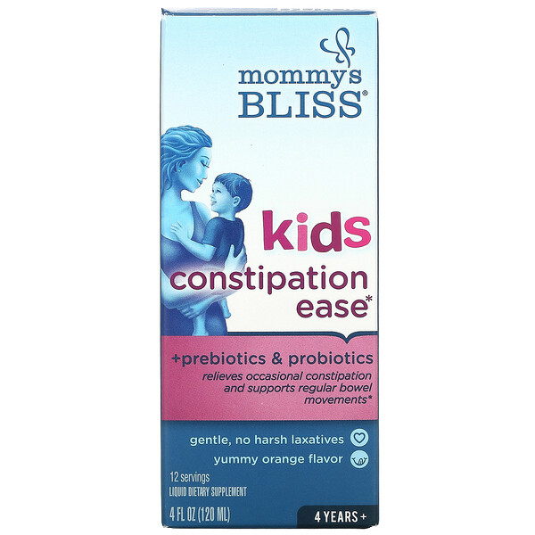 Mommy's Bliss, Kids Constipation Ease, 4 Years+, Orange, 4 fl oz (120 ml) 1 Mommy's Bliss, Kids Constipation Ease, 4 Years+, Orange, 4 fl oz (120 ml)
