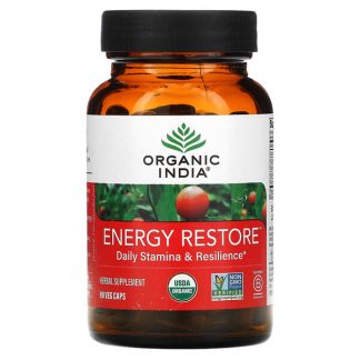 Organic India, Energy Restore, Daily Stamina & Resilience, 90 Veg Caps