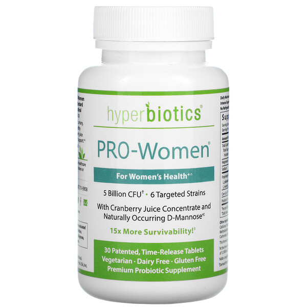 Hyperbiotics, PRO-Women, 5 Billion CFU, 30 Time-Release Tablets 1 Hyperbiotics, PRO-Women, 5 Billion CFU, 30 Time-Release Tablets