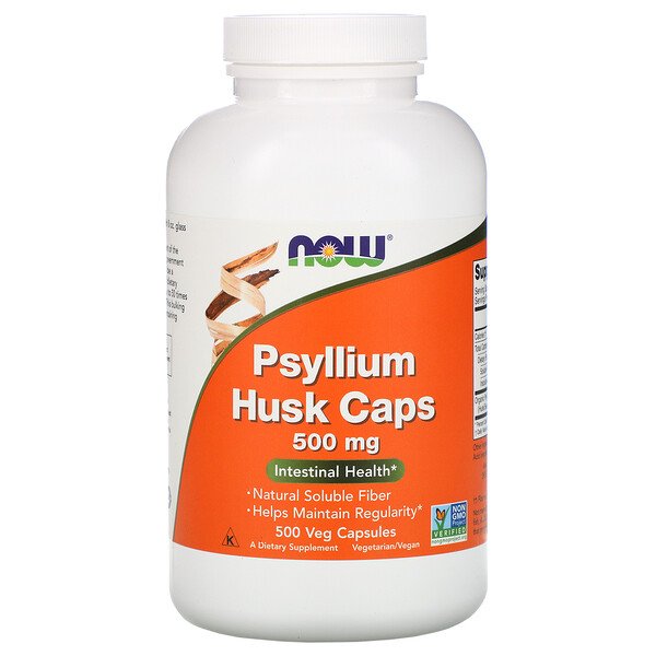 NOW Foods, Psyllium Husk Caps, 500 mg, 500 Veg Capsules 1 NOW Foods, Psyllium Husk Caps, 500 mg, 500 Veg Capsules
