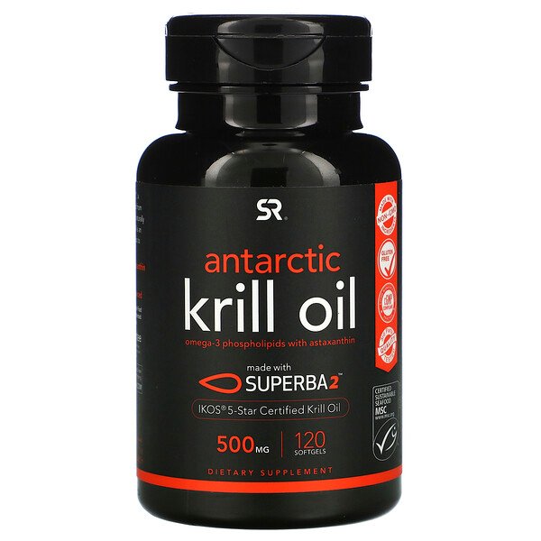 Sports Research, SUPERBA 2 Antarctic Krill Oil with Astaxanthin, 500 mg, 120 Softgels 1 Sports Research, SUPERBA 2 Antarctic Krill Oil with Astaxanthin, 500 mg, 120 Softgels