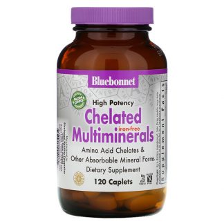 Bluebonnet Nutrition, Chelated Multiminerals, Iron Free, 120 Caplets