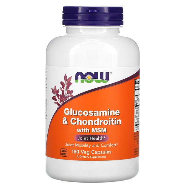 NOW Foods, Glucosamine & Chondroitin with MSM, 180 Veg Capsules 1 NOW Foods, Glucosamine & Chondroitin with MSM, 180 Veg Capsules