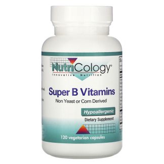 Nutricology, Super B Vitamins, 120 Vegetarian Capsules