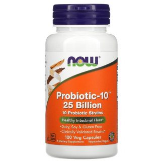 NOW Foods, Probiotic-10 , 25 Billion, 100 Veg Capsules
