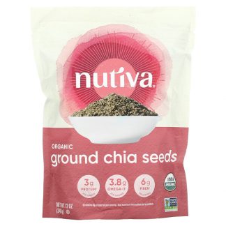 Nutiva, Organic Ground Chia Seeds, 12 oz (340 g)