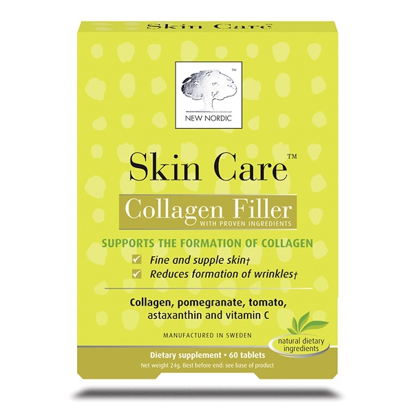 New Nordic, Skin Care, Collagen Filler, 60 Tablets 1 New Nordic, Skin Care, Collagen Filler, 60 Tablets