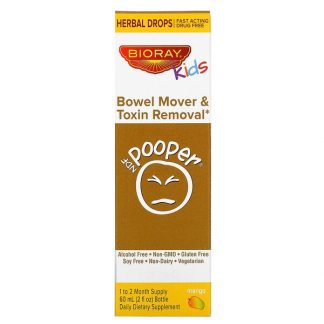 Bioray, Kids, NDF Pooper, Bowel Mover & Toxin Removal, Mango , 2 fl oz (60 ml)