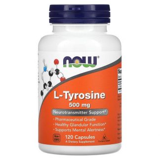 NOW Foods, L-Tyrosine, 500 mg, 120 Capsules