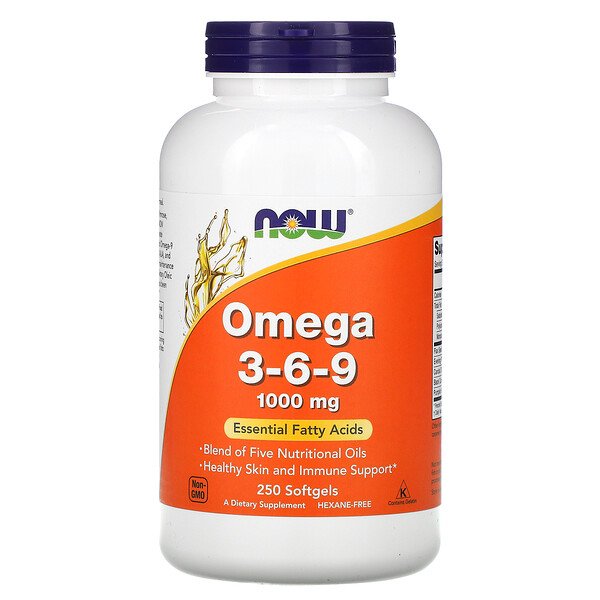 NOW Foods, Omega 3-6-9, 1,000 mg, 250 Softgels 1 NOW Foods, Omega 3-6-9, 1,000 mg, 250 Softgels