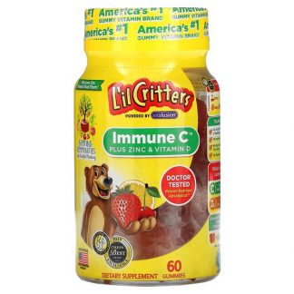 L'il Critters, Immune C Plus Zinc & Vitamin D, Assorted Flavors, 60 Gummies