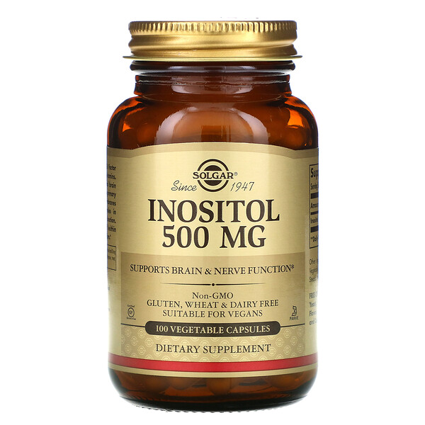 Solgar, Inositol, 500 mg, 100 Vegetable Capsules 1 Solgar, Inositol, 500 mg, 100 Vegetable Capsules
