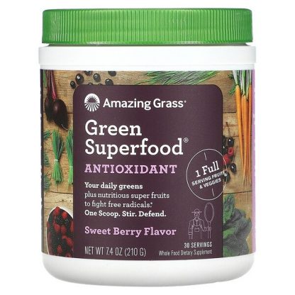 Amazing Grass, Green Superfood Antioxidant, Sweet Berry, 7.4 oz (210 g)