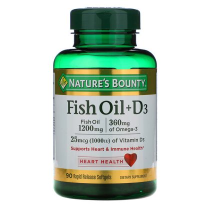 Nature's Bounty, Fish Oil + D3, 90 Rapid Release Softgels