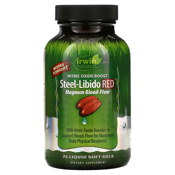 Irwin Naturals, Steel-Libido Red, Magnum Blood-Flow, 75 Liquid Soft-Gels 1 Irwin Naturals, Steel-Libido Red, Magnum Blood-Flow, 75 Liquid Soft-Gels