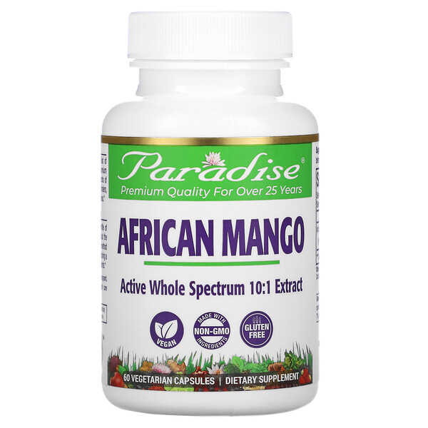 Paradise Herbs, African Mango, 60 Vegetarian Capsules 1 Paradise Herbs, African Mango, 60 Vegetarian Capsules