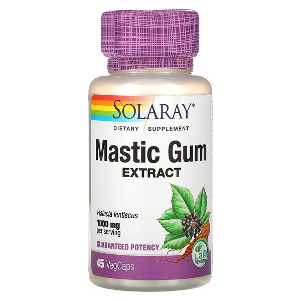 Solaray, Mastic Gum Extract, 500 mg, 45 VegCaps 1 Solaray, Mastic Gum Extract, 500 mg, 45 VegCaps