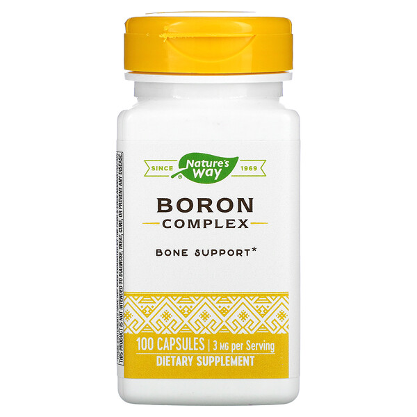 Nature's Way, Boron Complex, 3 mg, 100 Capsules 1 Nature's Way, Boron Complex, 3 mg, 100 Capsules
