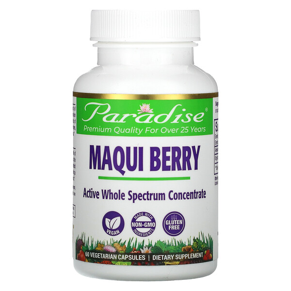 Paradise Herbs, Maqui Berry, 60 Vegetarian Capsules 1 Paradise Herbs, Maqui Berry, 60 Vegetarian Capsules