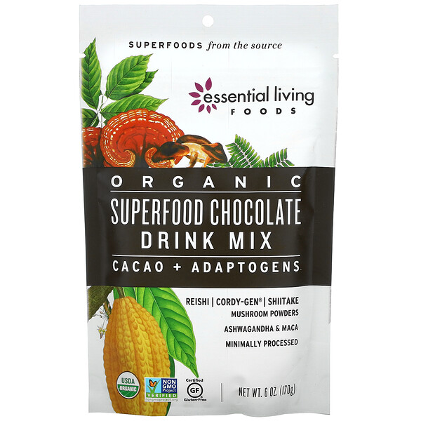 Essential Living Foods, Organic Superfood Chocolate Drink Mix, 6 oz (170 g) 1 Essential Living Foods, Organic Superfood Chocolate Drink Mix, 6 oz (170 g)