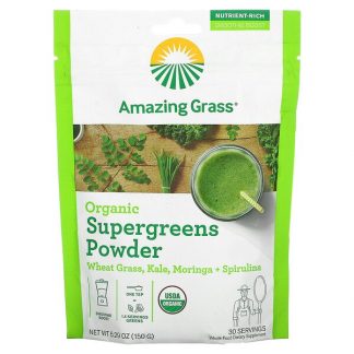 Amazing Grass, Organic Supergreens Powder, 5.29 oz (150 g)