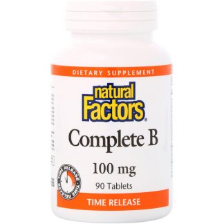 Natural Factors, Complete B, 100 mg, 90 Tablets