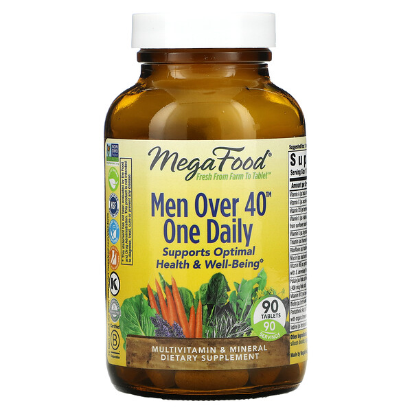 MegaFood, Men Over 40 One Daily, 90 Tablets 1 MegaFood, Men Over 40 One Daily, 90 Tablets
