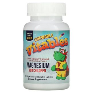 Vitables, Chewable Magnesium for Children, Cherry, 90 Vegetarian Tablets
