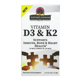 Nature's Answer, Vitamin D3 & K2, 0.5 fl oz (15 ml)